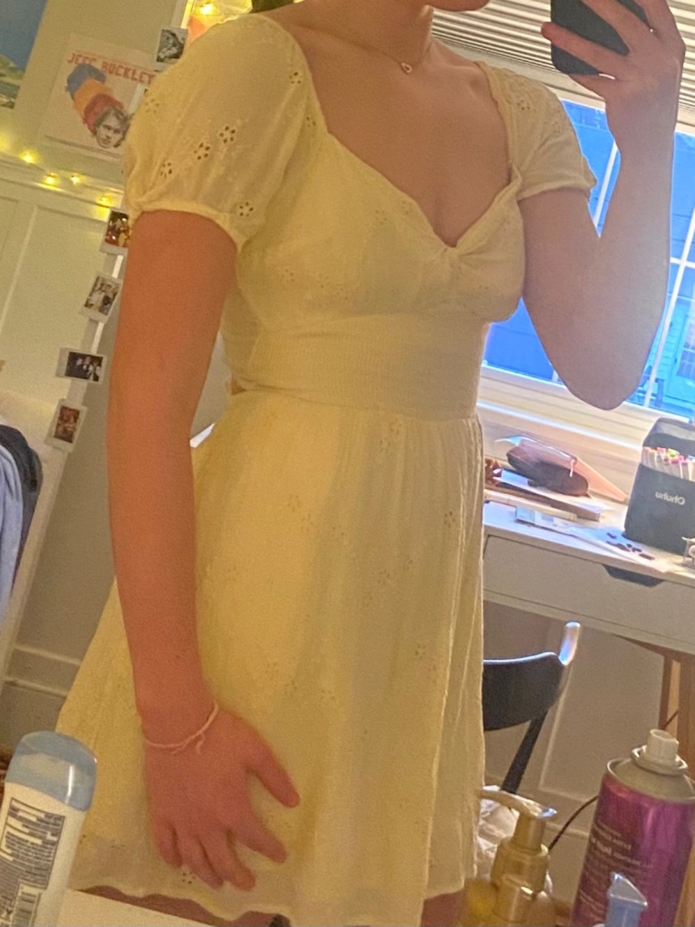 Hollister Yellow romper dress size medium